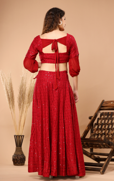 Women's Embroidered Lehenga Set