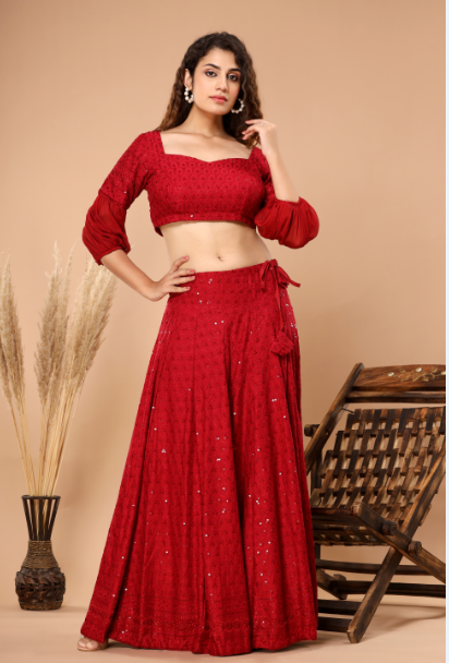 Women's Embroidered Lehenga Set