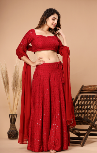 Women's Embroidered Lehenga Set