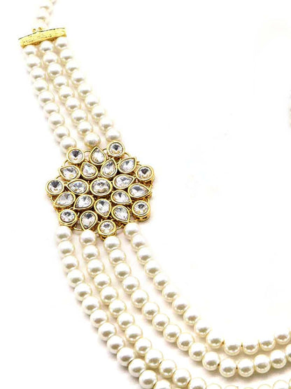 Women's Regular Attractive Faux Pearl Necklace With Earrings! - Odette