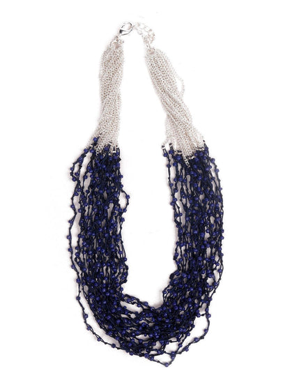 Women's Royal Blue Aired Necklace - Odette