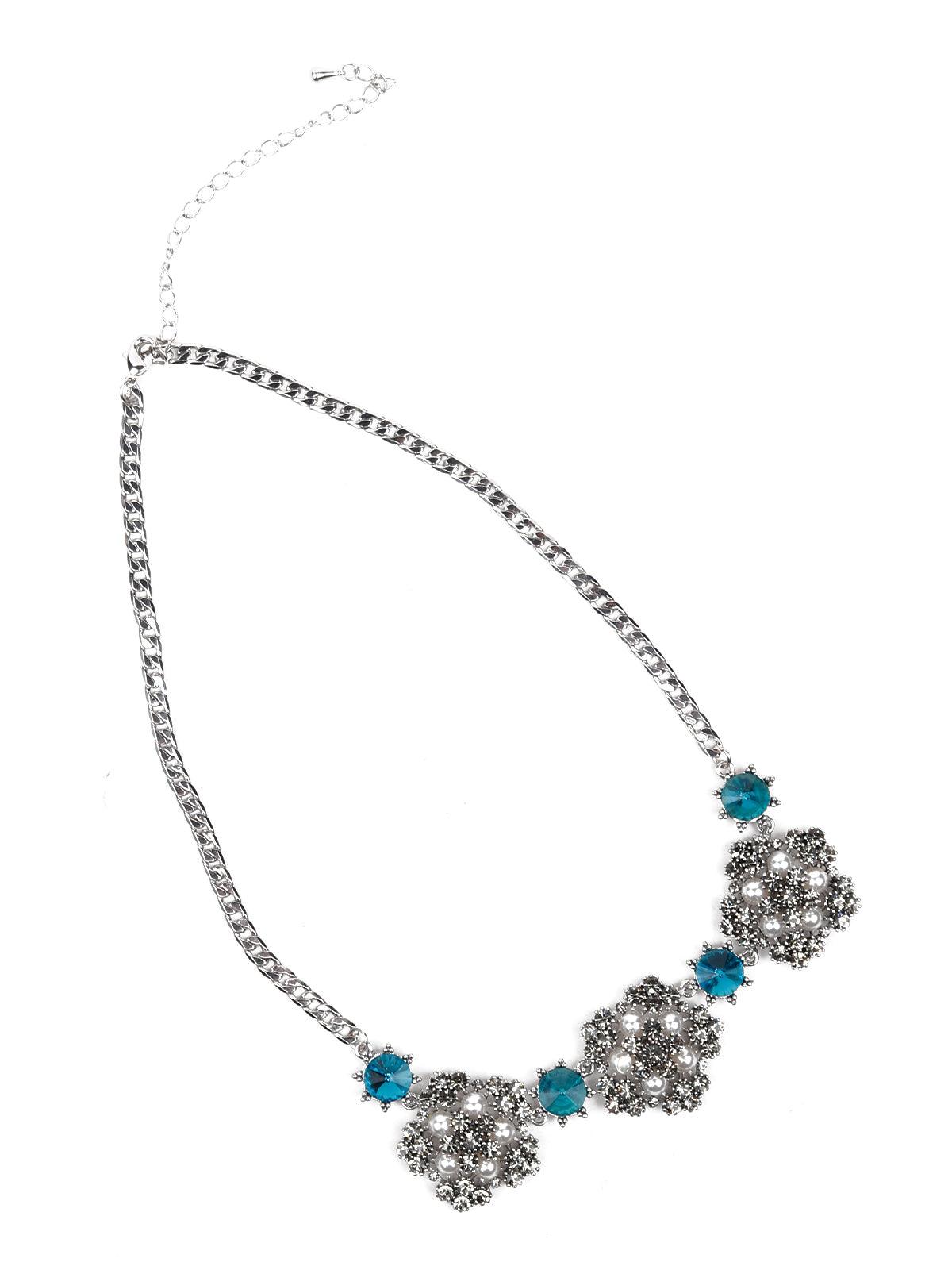 Women's Silver Stunning Shining Statement Necklace - Odette