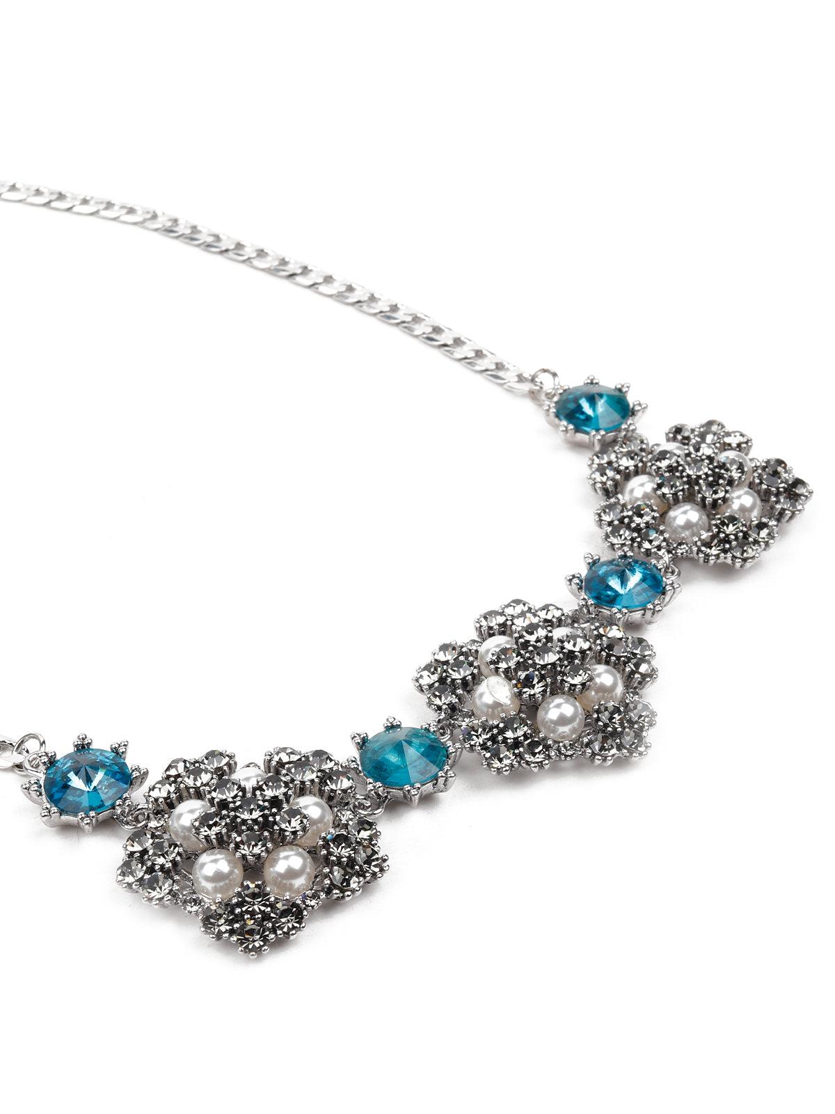 Women's Silver Stunning Shining Statement Necklace - Odette