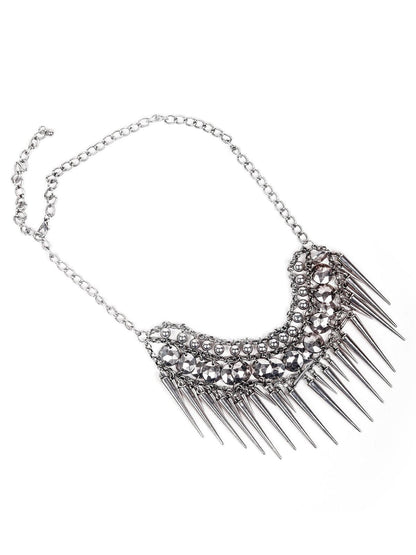 Women's Silver-Tone Pointy Necklace - Odette