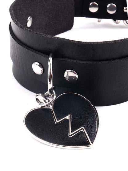 Women's Stunning Black Wide Retro Style Choker - Odette