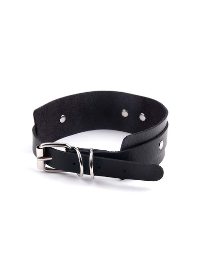 Women's Stunning Black Wide Retro Style Choker - Odette