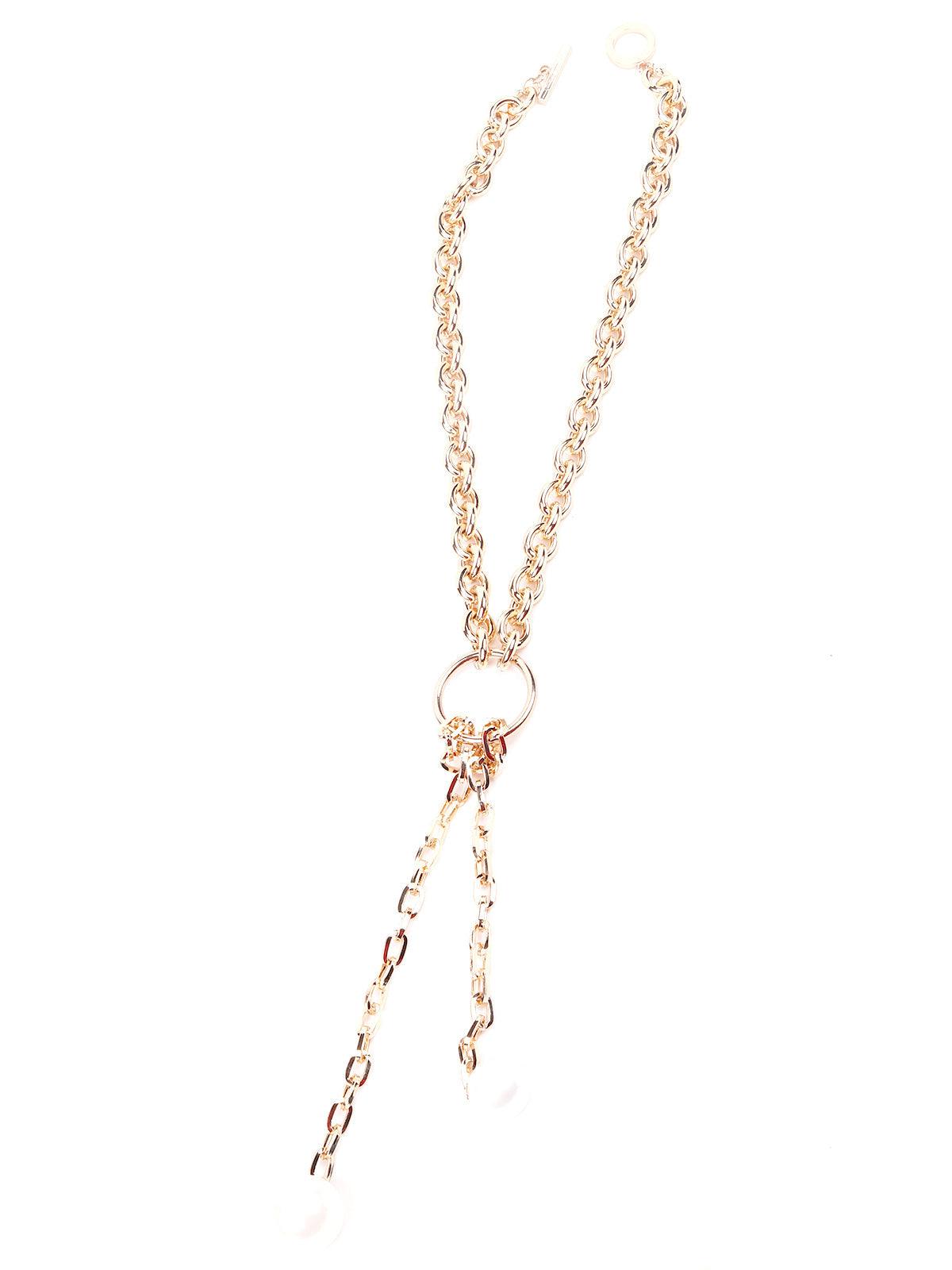 Women's Stunning Gold Interlinked Statement Necklace - Odette