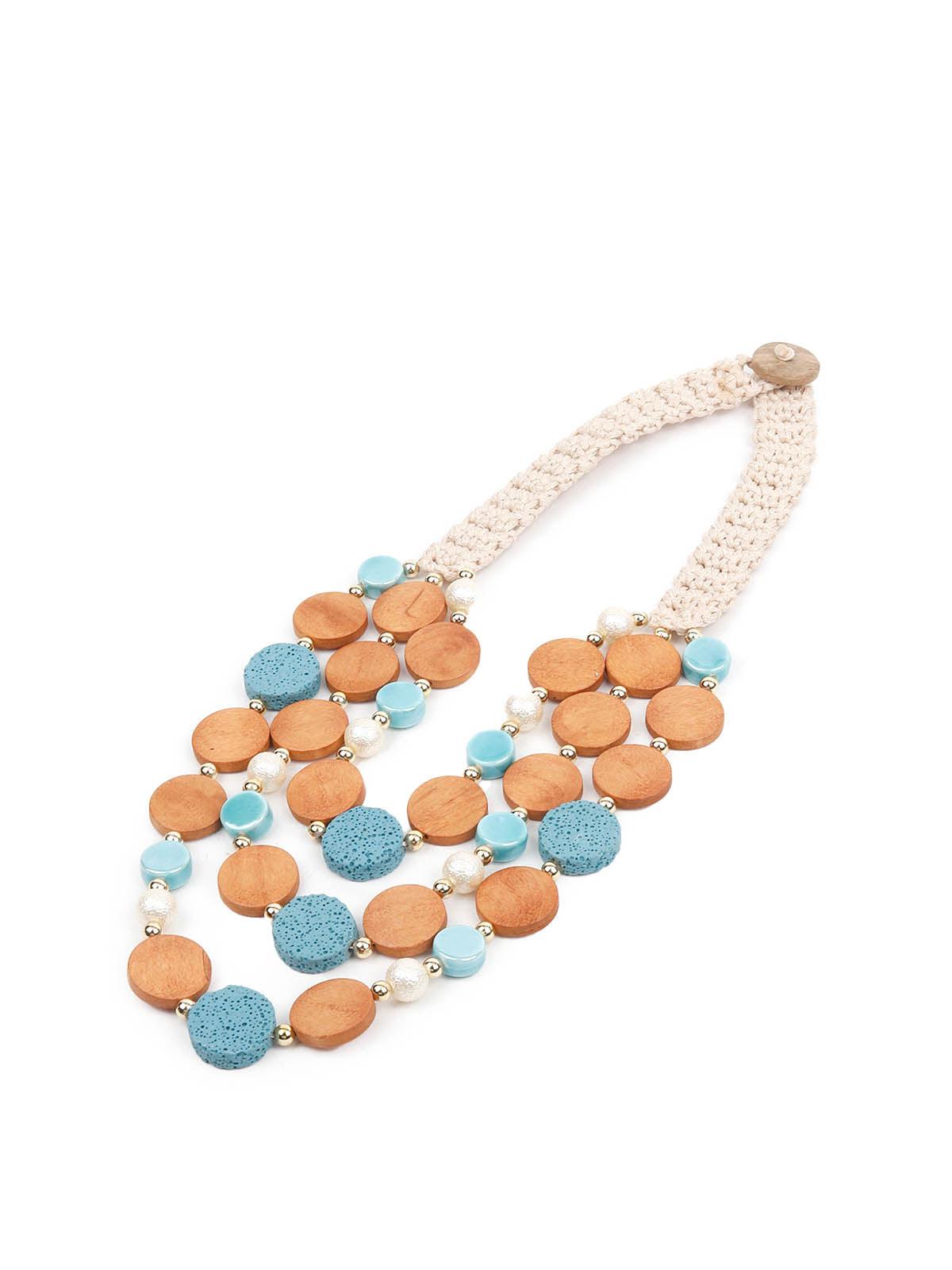 Women's Stylish Beads And Crochet Necklace - Odette