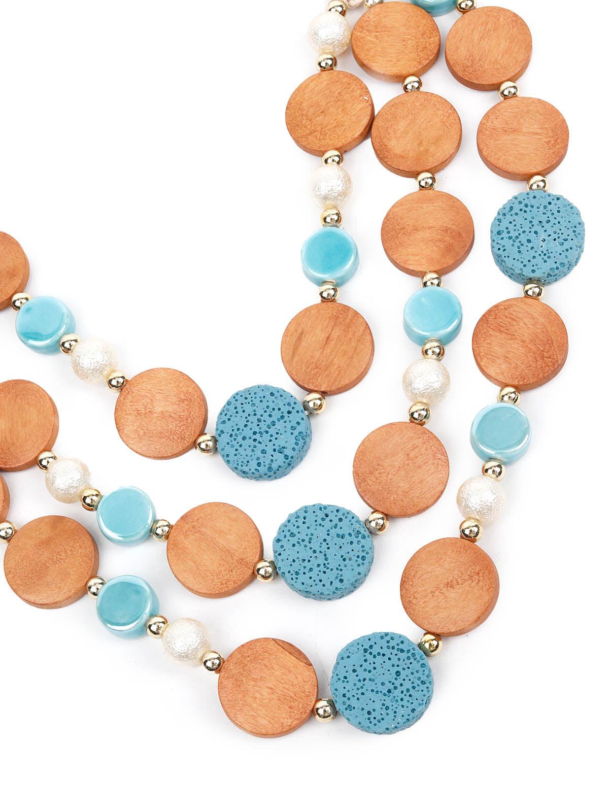 Women's Stylish Beads And Crochet Necklace - Odette