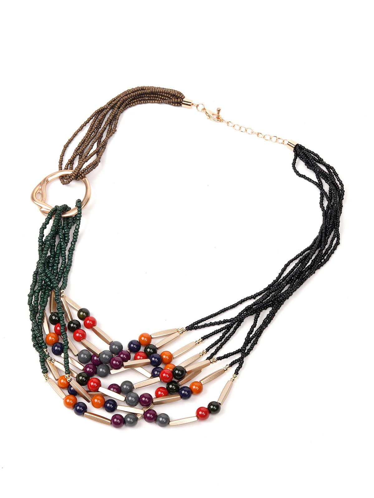 Women's The Multi-Coloured Layered Statement Necklace G - Odette