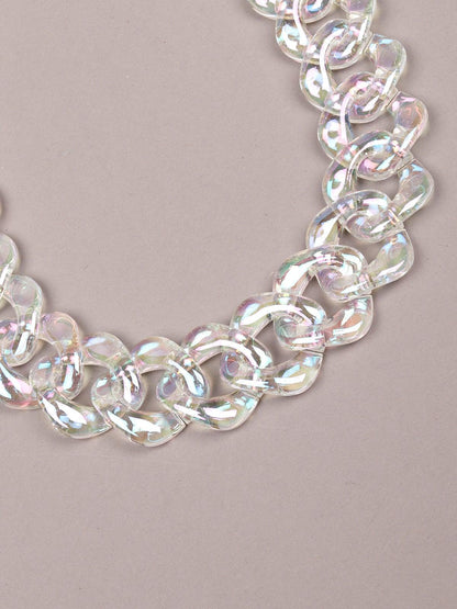 Women's Transparent Shaded Chunky Chain - Odette