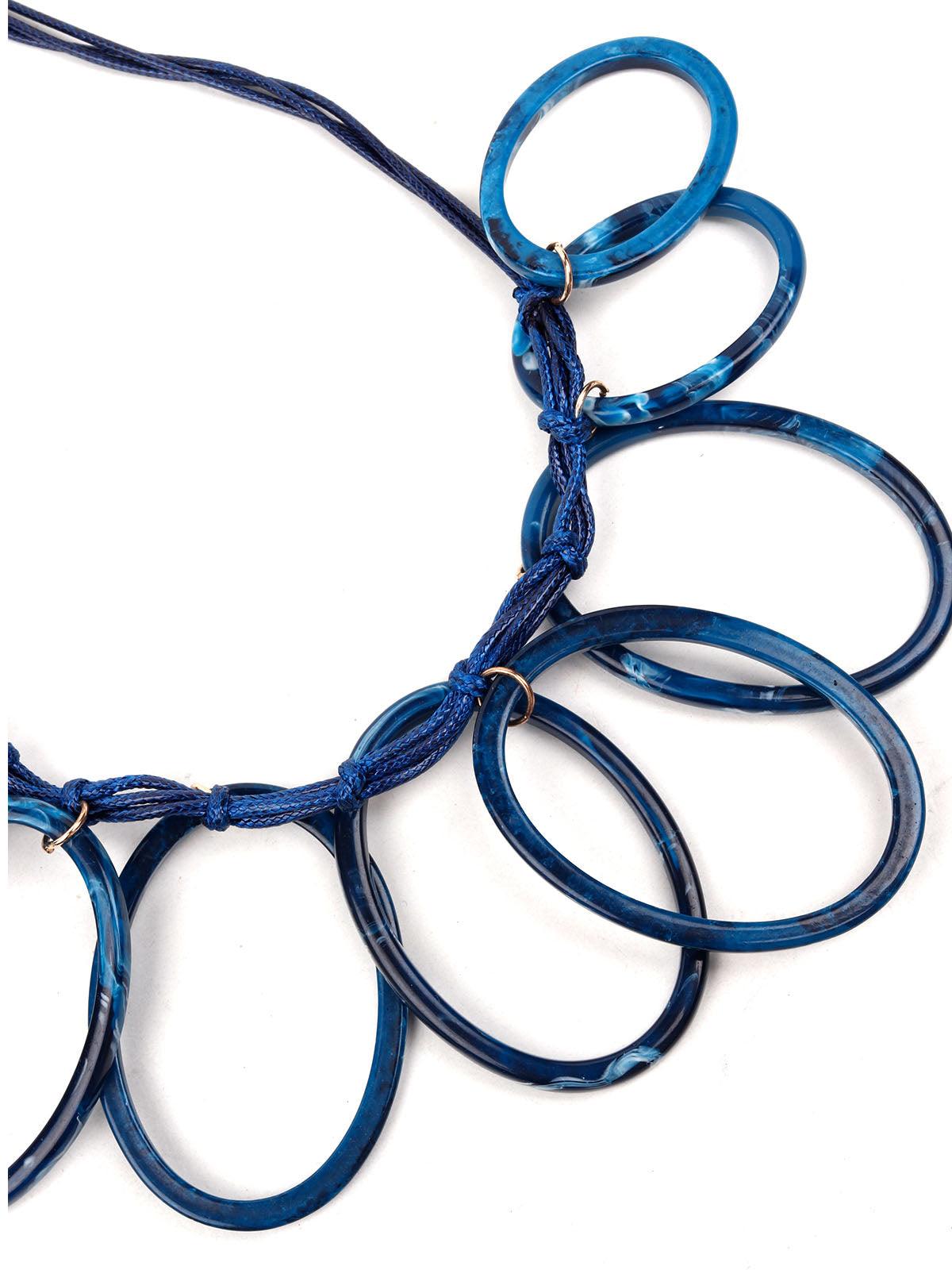 Women's Vibrant Blue Loop Statement Necklace - Odette