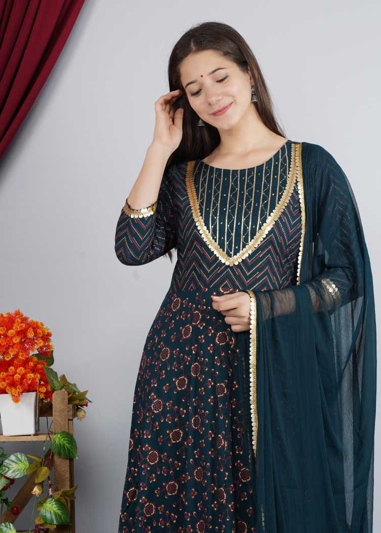 Women's Kurta And Palazzo Set Rayon