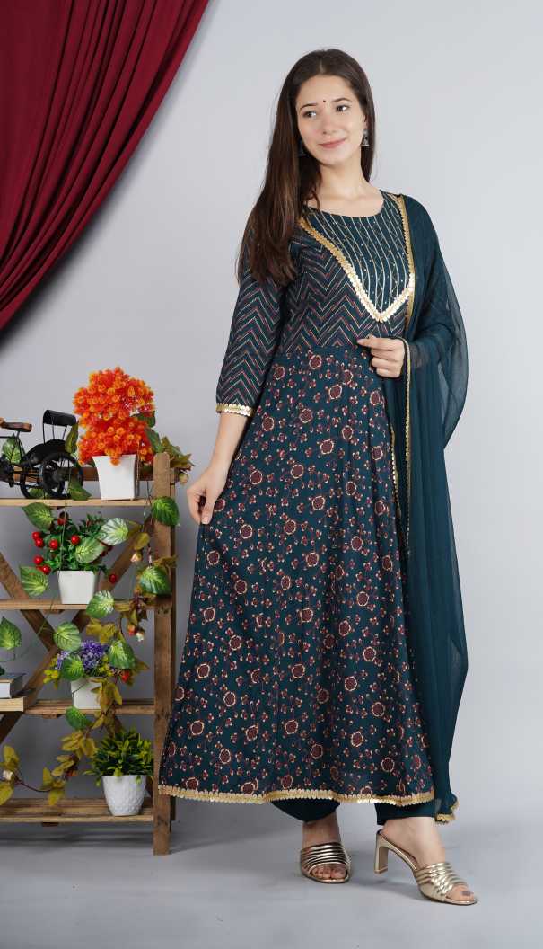 Women's Kurta And Palazzo Set Rayon